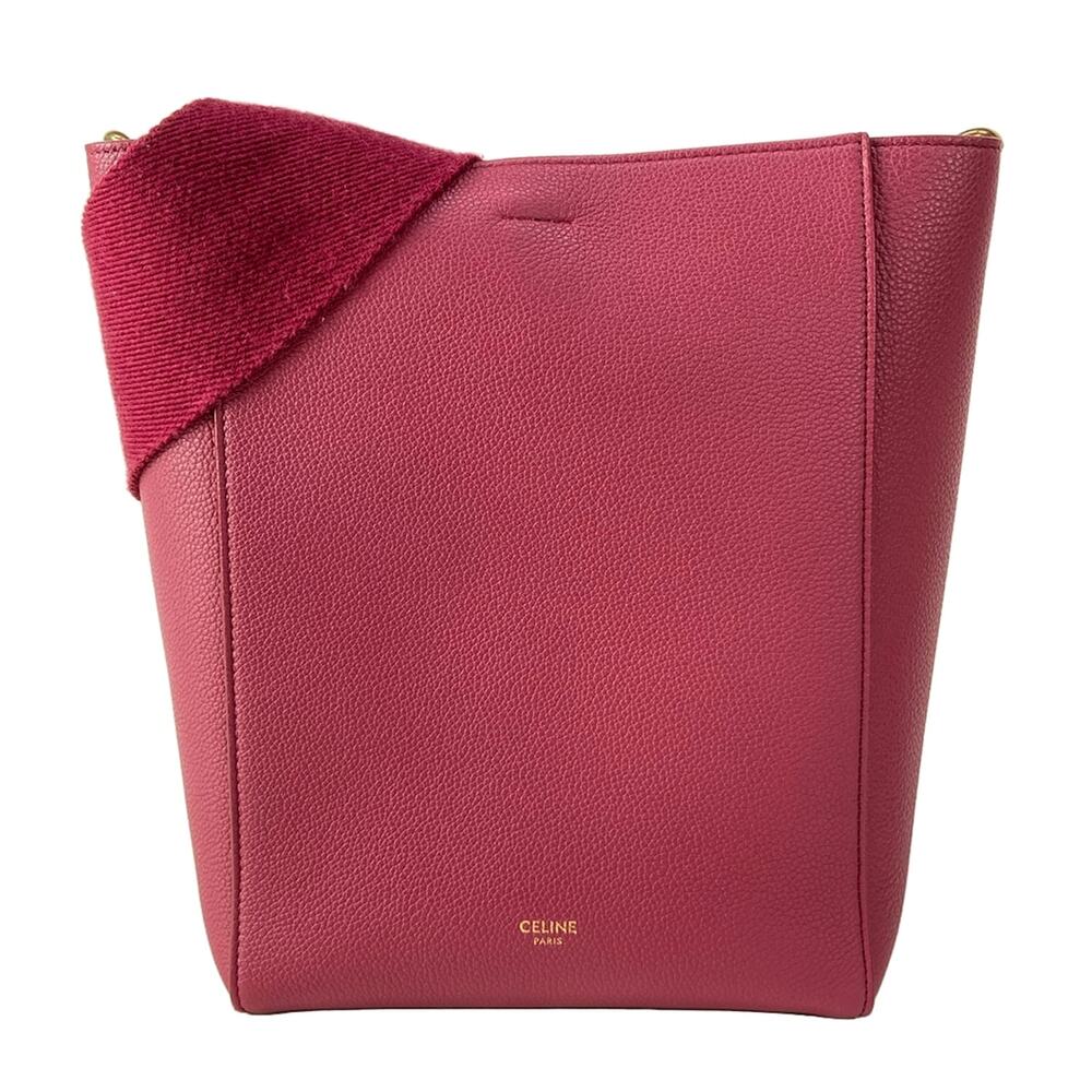 Celine Sangle bucket small Shoulder Bag 189303AH4.25RY Raspberry (Pink-Red)